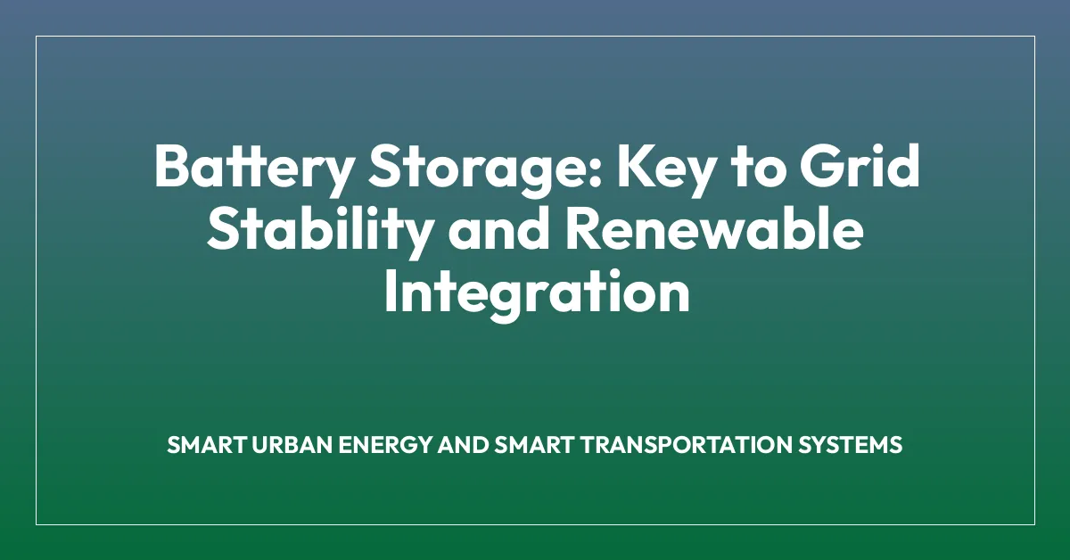 Battery Storage: Key to Grid Stability and Renewable Integration