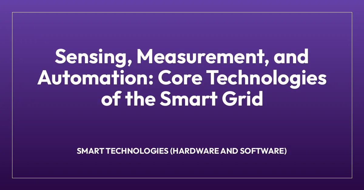 Sensing, Measurement, and Automation: Core Technologies of the Smart Grid