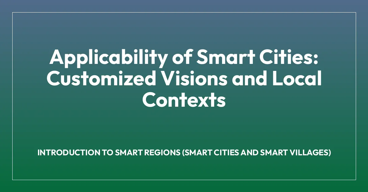 Smart Localism Introduction to Smart Regions (Smart Cities and Smart Villages) - Smart ...