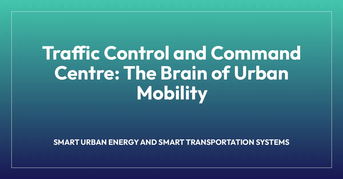 Traffic Control and Command Centre: The Brain of Urban Mobility
